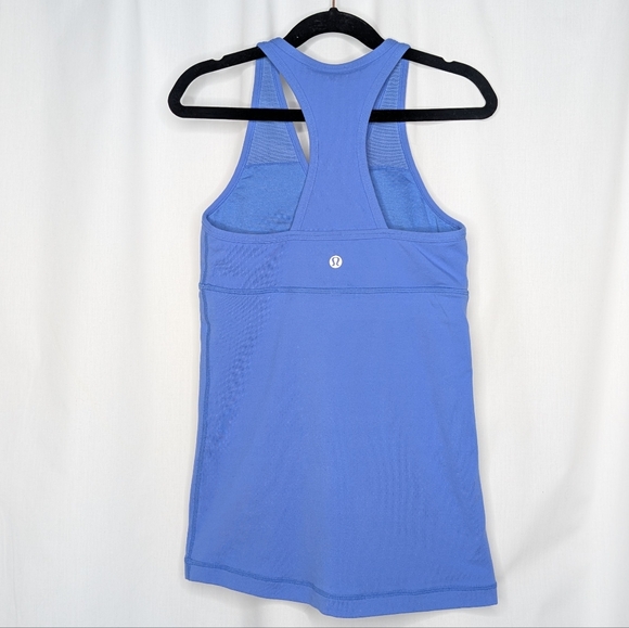 Lululemon Deep V Tank Top Blue Sleeveless Athletic Tank Top - Picture 3 of 5